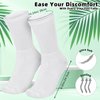 Silicherry 4 Pairs Cotton Soft Eczema Socks Hydrating Socks Moisturizing Therapy Cotton Socks Eczema Relief for Adult Wet Wrap Non Itch Soft Feet Treatment (White)
