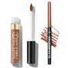 AVON Power Stay Liquid Lip Colour 16 HOURS and Glimmerstick Lip Liner SET! (Non Stop Nude-Nude), 0.13 Ounce (Pack of 2)