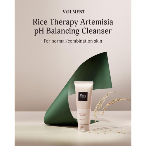 VEILMENT Christmas Gifts Rice Artemisia Foam Cleanser (Pack of 1, 5.1fl oz) - Gentle Moisturizing Face Wash for Sensitive Skin. Daily Hydrating Facial Foam for Radiant, Smooth Skin. Korean Skin Care