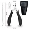 Ingrown Toenail Clippers(Upgrade), Steel Nail Clippers for Professional Podiatrist, Unique Long Handle Curved Blade Tool for Thick & Ingrown Nails, Suitable for Men, Women and Elderly-XIORRY