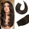 Aison Dark Brown Tape in Hair Extensions Human Hair 100% Remy Human Hair Extensions Silky Straight for Fashion Women 20 Pcs/Package(22Inch #2 60g)