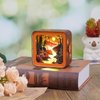 WOODBESTS Wooden Puzzles 3D Nightlight(Long River Moonlight) DIY Wooden Puzzles for Adults-3D Wooden Puzzle Night Light for Seniors-Exquisite Desk Decor for DIY Puzzle Lovers