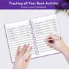 Check Registers for Personal Checkbook, Double Spiral Check Register Book, Budget Planner with Check Register for Personal and Work, 5.8'' x 8.3'' - Purple