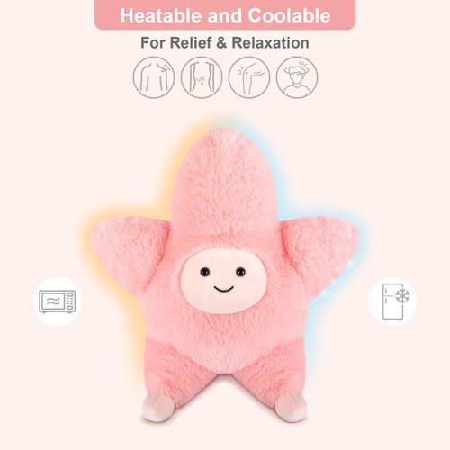SuzziPals Heatable & Coolable Starfish Stuffed Animals, Microwave Heating Pad Animal for Cramps & Pain, Star Fish Plushies for Companion, Cute Plushies Starfish Lavender Stuffed Animal, Starfish Gifts