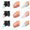 Glitter Poly Nail Extension Gel Kit - Nail Extension Gel 3 Colors Builder for Nails Art Salon at Home, Quick Building Nail Extensions Gel 3PC (Silver Pink Blue)
