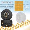 RC Station 12mm Hex RC Wheels and Tires 2.8 RC Tires 1/10 Scale RC Truck Tires Wheels for Traxxas Rustler Stampede Hoss 2wd 4x4 vxl Tires Wheels Arrma Redcat RIAARIO AMORIL Tires Wheels Preglued 4PCS