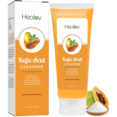 Kojic Acid Soap – Skin Brightening Kojic Papaya Face & Body Wash for Hyperpigmentation – Dark Spot Soap Reduces Acne, Scars, and Enhances Skin Tone – Turmeric Facial Cleanser for Brighter Glowing Skin