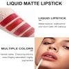 Easilydays Lip Liner and Liquid Matte Lipstick Set, 12 Colors Crayon Matte Longwear Lip Pencil, 24h Velvety Red Lips and Lip Liners Make Up, Lip Contouring Pencil, Waterproof Long Lasting Nude Lipgloss Lip Stain Kit with Lip Liner for Women (#11)