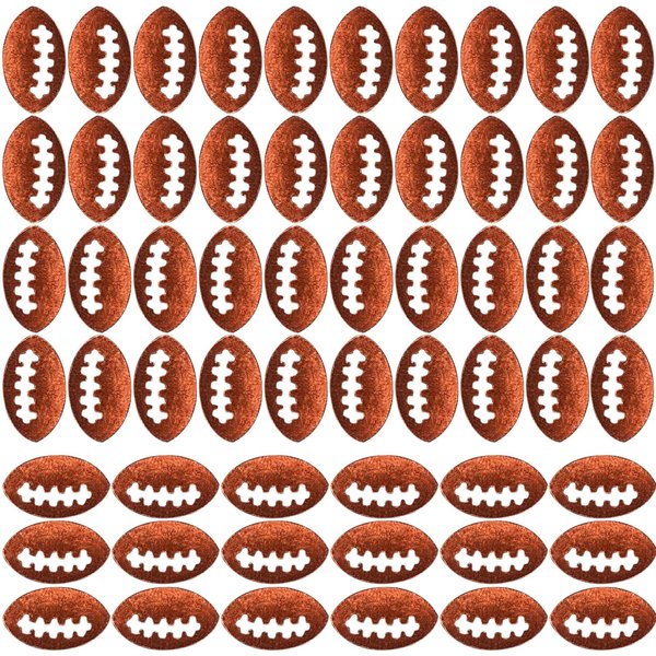 Isslly 15 Grams Glitter Football Confetti, Sparkle Rugby Ball Shaped Rave Confetti for Parties, Festivals, Nail Body Decoration Accessories (Brown)