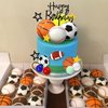 37 PCS Sports Cake Toppers Sports Cake Decoration with Soccer Football Baseball Basketball Tennis Golf for Boys Men Sports Theme Birthday Party Supplies (Sports)
