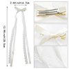 10 PACK White Lace Hair Bows Clips, Lace Hair Bow Clips for Women, Tulle Bowknot Hair Clips, Long Tail Hair Accessories, Cute Tassel Hair Ribbons