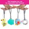 Caterbee Baby car seat Toys, Activity Spiral hangings Stroller Toys, Plush Crib Toys with Squeaky for boy or Girl (Duck)