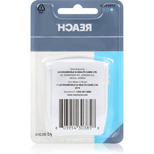 Reach Unflavored Waxed Dental Floss, 55 yds, Pack of 10