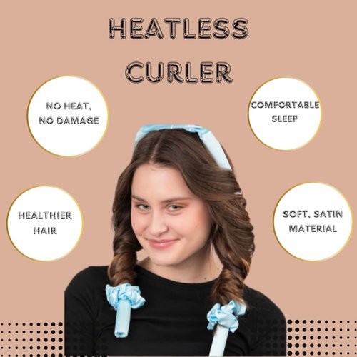 Blue Olive Beauty – 7-Piece Hair Styling Bundle, Heatless Hair Curler with Silk Scrunchies, Claw Clip and Hair Clips for DIY Overnight Curls, Comes with a Microfiber Scrunchie for Fast Hair Drying