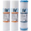 RV Water Filter Store AA1209 Essential System Water Filter Refill Kit - 2-Pack 1 Micron Sediment Filters, 1-Piece 0.5 Micron Carbon Block Filter - Replacement Cartridges - Set of 3