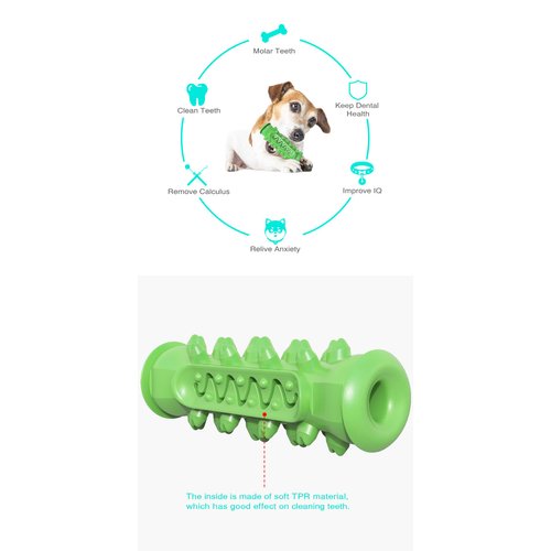 Dog Chew Toy Set for Aggressive Chewers (3 Pack) - Tooth Brushing Teething Toy - Tennis Ball - Dog Rope - Dental Care Textured Toothbrush - Interactive Chew Toy