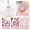 GAOY Chrome Platinum Glitter Nail Polish Set for Christmas Nails 6 Colors Including Sparkly Shiny UV LED Soak Off Black Silver Pink Gel Polish Kit Home DIY Manicure Nail Salon Varnish