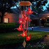 Cardinal Wind Chimes for Outside Mother Gift Red Cardinal Gifts for Women Cardinal Memorial Gifts for Mom Solar Cardinal Wind Chimes Lights Cardinal Gifts for Loss of Loved One Garden Cardinal Decor