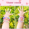 SIELEVIN 27 PCS Colorful Kids Bracelets for Girls Beaded Toddler Bracelets Little Girls Birthday Easter Party Favors Goodies Bag Stuffers Pretend Play Costume Jewelry Christmas Gift