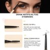 6 Pairs Disposable Eyebrow Auxiliary Sticker Disposable Adhesive Eyebrow Template Sticker Eyebrow Tattoo Template Sticker for Semi Permanent Makeup Position (6 Pairs Sticker+1 Dark Brown Brow Pen)
