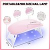 Aokitec UV Light for Nails - Mini UV LED Nail Lamp Portable Nail Dryer for UV Gel Polish Nail Glue Gel Mouse Shape Small Size with USB Cable for Curing All Nail Gels (Pink) Home DIY Mani