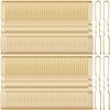 OIIKI 150PCS Gold U Shaped Hair Pins, 2.4in/6cm Bun Hair Pins, Blonde Hair Bobby Pins with Storage Box for Women, Girls, Brides for Parties, Wedding or Daily Use