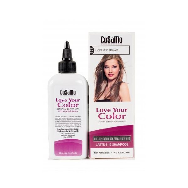 CoSaMo Love Your Color Hair Color 775 Light Ash Brown (Pack of 3)