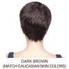 Style Icon 5" Cute Short Pixie Wigs with 100% Brazilian Hair (NATURAL DARK BROWN, Side Swept Bangs) - Pixie Cut Wigs for Women - Human Hair Wigs Wigs - Short Straight Wig