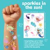 Savvi - 50 Mermaid Dream Temporary Tattoos: Glitter, Skin-Safe Ink, Great for Birthday Parties, Gifts for Boys and Girls Ages 4-12+, Made in the USA [6 sheets, 50 count]