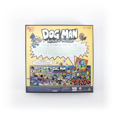 University Games, Dog Man Attack of The FLEAS Cooperative Board Game Based On The Popular Dog Man Book Series by DAV Pilkey for 2 to 6 Players Ages 6 and Up