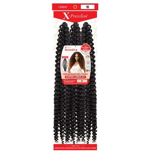 Outre X-Pression Twisted Up WATERWAVE FRO TWIST SUPER LONG 3X (3-PACK, 4)