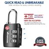 2 Pack TSA Approved Travel Luggage Locks, Combination Lock Alloy Body, Keyless 3-Digit Padlocks, Travel Sentry Accepted Compatible Padlock for Gym Locker, Golf Bag Case, Backpack, Black-by GIVERARE