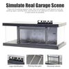 cxiiuui Display Case 1/64 Scale Diecast Parking Garage Moldel 1-Tires LED Light Model Car Show Case 5 Parking Spaces with Full Acrylic Cover Grey