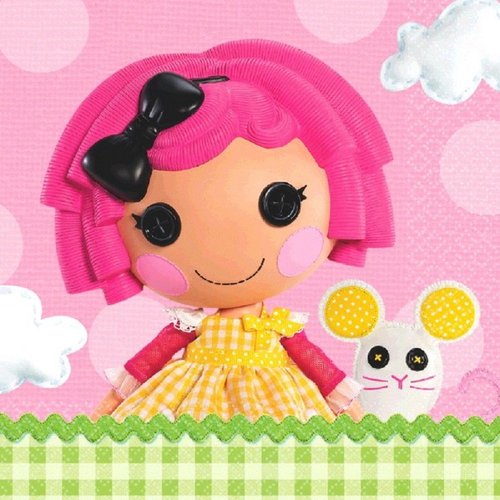 Adorable Lalaloopsy Luncheon Napkins Birthday Party Tableware (16 Pack), Multi Color, 6.5" x 6.5".