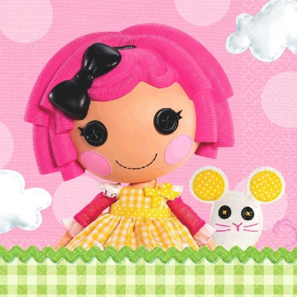 Adorable Lalaloopsy Luncheon Napkins Birthday Party Tableware (16 Pack), Multi Color, 6.5" x 6.5".