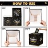 JOYIN 9" Graduation Decorations Card Box with 36 PCS Cards (Black & Gold), Congrats Grad Money Box for Class of 2025 Grad Party Decoration, Gift Holder for Graduation Party Favor Supplies