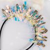 CIEHER 40th Birthday Crown 40 & Fabulous Birthday Headband, 40th Birthday Gifts for Women Friends, 40th Birthday Decorations for Women - Gold