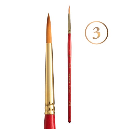 Princeton Heritage, Series 4050, Synthetic Sable Paint Brush for Watercolor, Round, 3