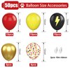 Red Black Yellow Balloons, 50 Pcs 12 Inches Cartoon Birthday Party Balloons with Confetti Balloon, Cartoon Game Theme Balloons for Kids Birthday Baby Shower Carnival Party Decor
