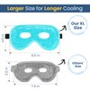 BeeVines Gel Eye Mask, 2 Pack XL Jumbo Size Cooling Ice Masks for Puffy Eyes for Men & Women, Cold & Warm Compress for Post Surgery, Puffiness, Allergies, Sinuses & Migraines Treatment