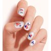 8 Sheets 4th of July Nail Stickers Patriotic Nail Decals 3D Nail Art Stickers Self Adhesive USA American Flag US Heart Star Lips Flame Nail Stickes Memorial Day Independence Day Decorations