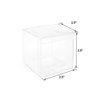 Mose Cafolo 50pcs 2.5x2.5x2.5 inches (6.35x6.35x6.35cm) Clear Plastic Candy Gift Boxes Thick PVC Anti Scratch Holiday Wedding Party Favor (Transparent Cube Box)