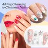 20PCS Christmas Snowflake Nail Charms, Silver Snowflake Charms for Acrylic Nails,3D Alloy Snowflake Nail Charms for DIY Women Christmas Nails