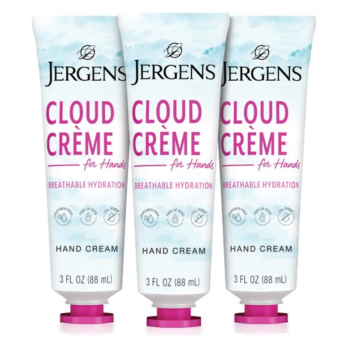 Jergens Cloud Créme Hand Cream, Lotion with Hyaluronic Complex, Non-Greasy & Breathable, 3 fl oz (Pack of 3)