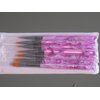 Professional UV Gel Nail Art Tips Builder Brush 7 Sizes with Bonus Glitter Powder (One Jar) And Nail Tape