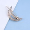 Andelaisi Boho Crystal Hair Clip Vintage Rhinestone Crescent Moon Hair Barrette Clip Gold Hollow Moon Hairpin Clip Sparkly Crescent Star Head Clip Accessories for Women and Girls Headdress