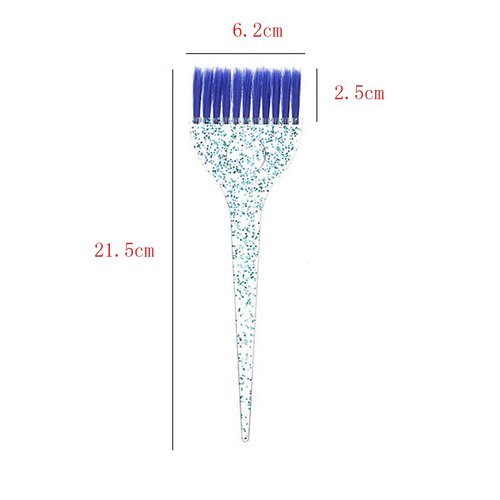 mollensiuer 5Pcs Plastic Hair Dye Color Brush Set Dye Applicator Brushes Hair Salon Tools Hair Coloring Brushes with Soft Bristles and Glitter Handle for Salon Home DIY Dyeing Coloring