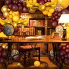 170Pcs Magical Wizard School Balloons Garland Party Decorations Burgundy Confetti Balloons Metallic Gold Balloons for Kids Birthday Party Magical Theme Baby Shower Supplies Favors