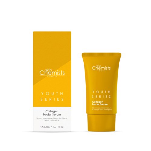 Skin Chemists Collagen Face Serum | Anti Aging Collagen Serum For Face Reduces Wrinkles & Fine Lines | Plant Based Formula with Marine Amino Acids | 1 fl oz