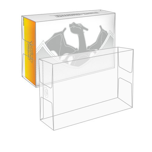 EVORETRO Display Case Protector Compatible with Pokémon TCG Sword & Shield Charizard Ultra Premium Collection Box (Pokemon Collection Box NOT Included) 0.50mm PET Plastic Protector Case